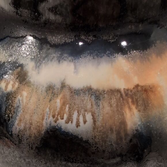 Studio Art Pottery Hand Thrown Mottled Glaze Ceramic Vase Artist signed - Picture 7 of 9